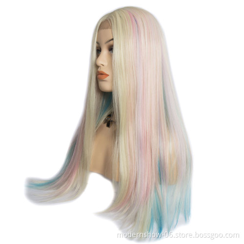 Wholesale curly / body wave / straight / water wave heat resistant high quality lace front synthetic hair wigs for black women